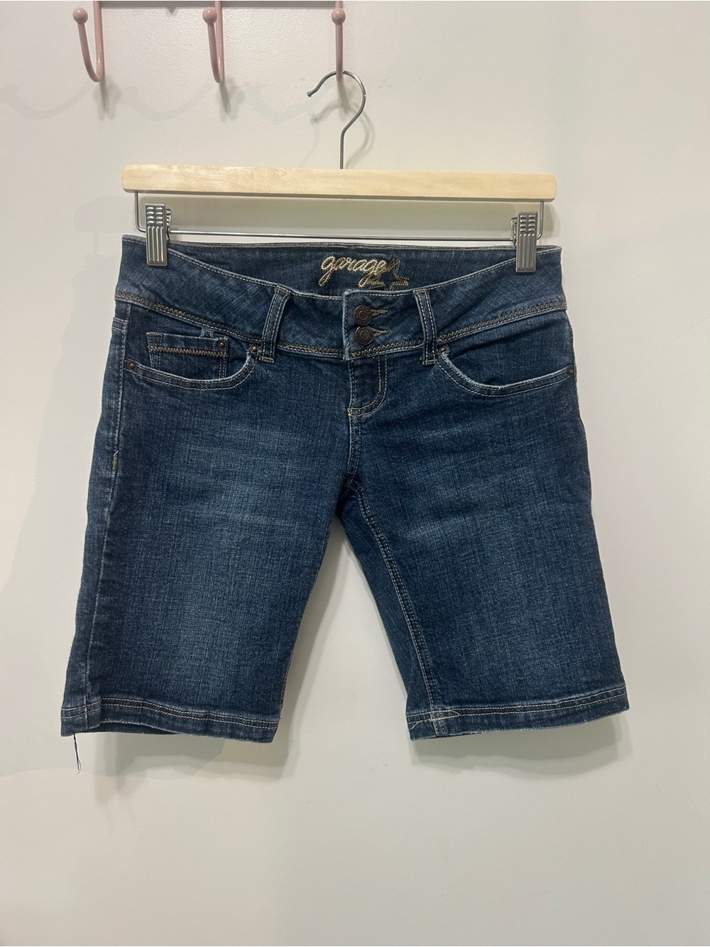 Garage Vintage Low Rise Denim Bermuda Shorts